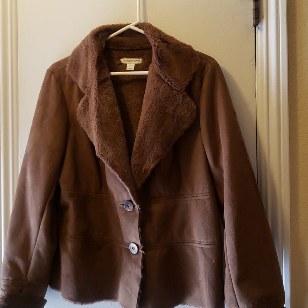 NWOT beautiful faux suede short coat